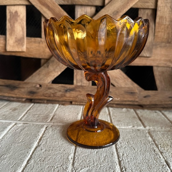 Indiana Glass Lotus Blossom Compote Vintage - Picture 3 of 8